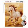 Majestic Horse Pearl 5D Rhinestone Art Kit for Adults Round Half Pearls Wall Decoration Handmade Craft Gift Frameless