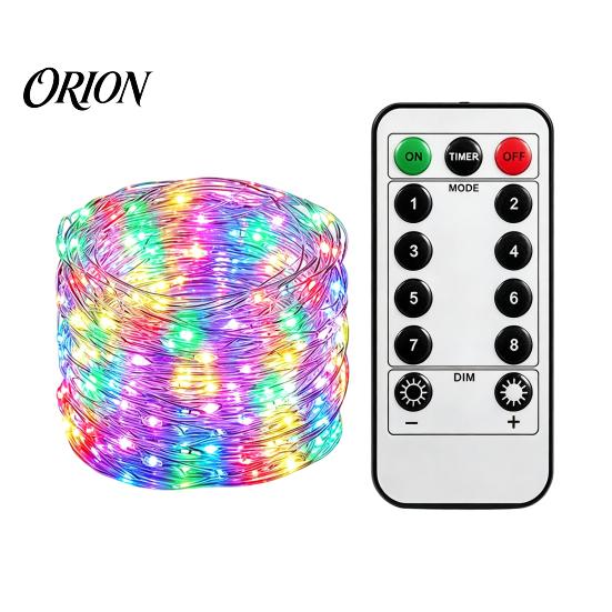 Remote Controlled Holiday Decor Copper Wire Fairy Lights with Remote, 8 Modes 10-Level Dimming Timer, Waterproof Dimmable Twinkle for Bedroom Battery