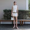 Charles & Keith Small CK 26 Summer Polka Dot Drawstring Crossbody Bag PU Bucket Bag Handbag Small Women bags Cream Sea-Salt-Blue CK2-10160260-A