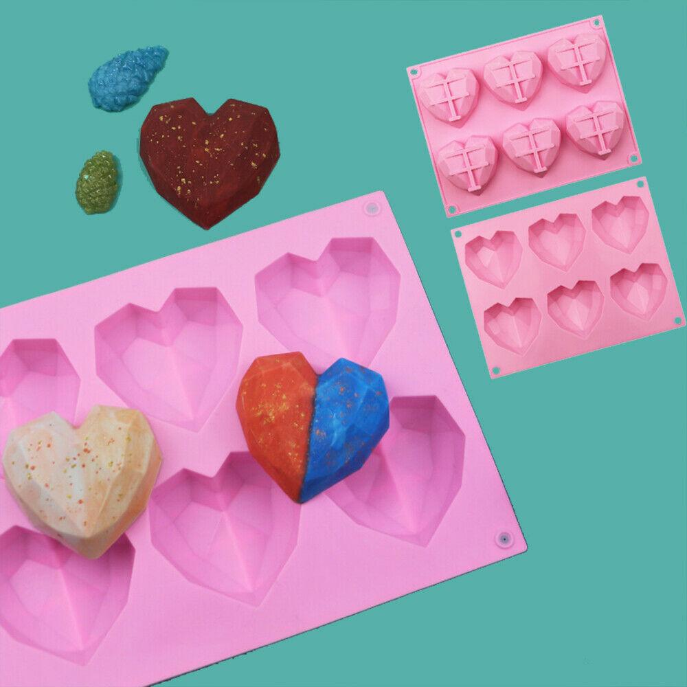 3D Silicone Heart Shape Fondant Mould Cake Chocolate BakingMold ModellingDecor r 3D Silicone Heart Shape Fondant Mould Cake Chocolate BakingMold ModellingDecor r