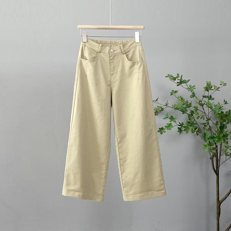

Women s Summer High Waist Slimming Straight-Leg Pants - Plus Size, Versatile, and Casual Options Available L (52.5-57.5 kg)