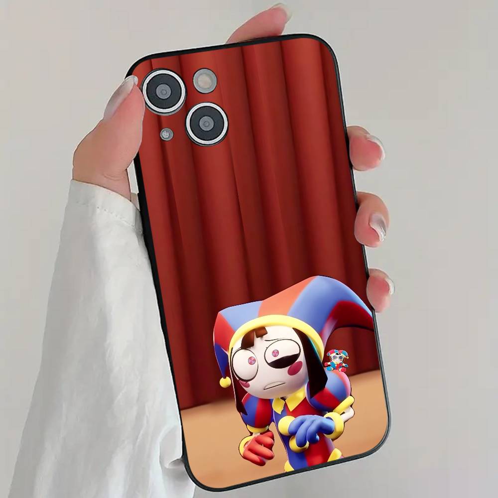 Coque de téléphone Anime The A-Amazing Digital C-Circus Cool Silicone Noir Souple Pour IPhone 16 15 14 13 12 11 X XR Plus Pro Max Plus