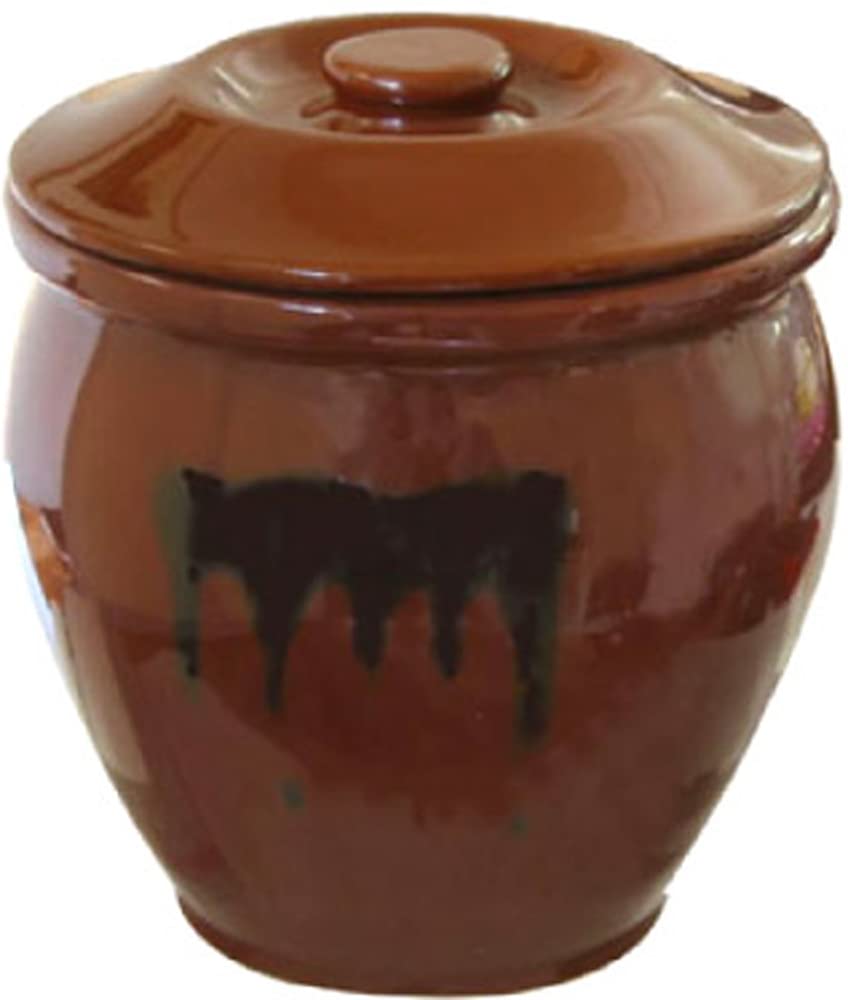 

Живой контейнер для солений круглый Kame размер 5 9 л керамическая бочка рисовые отруби маринованные сливы контейнер круглый коричневый