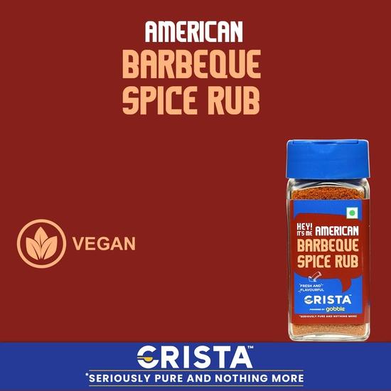 CRISTA International Multipurpose Combo - 5 | Vegetable Seasoning X 1, 50 Gms & Barbeque Spice Rub X 1, 50 Gms | No Added Colours | Pack of 2