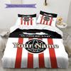 Sunderland Association Football Club Custom Name Pattern Bedding Quilt Set Quilt Cover Pillowcase Home Birthday Gift(1 * Duvet Cover + 2 * Pillowcase,