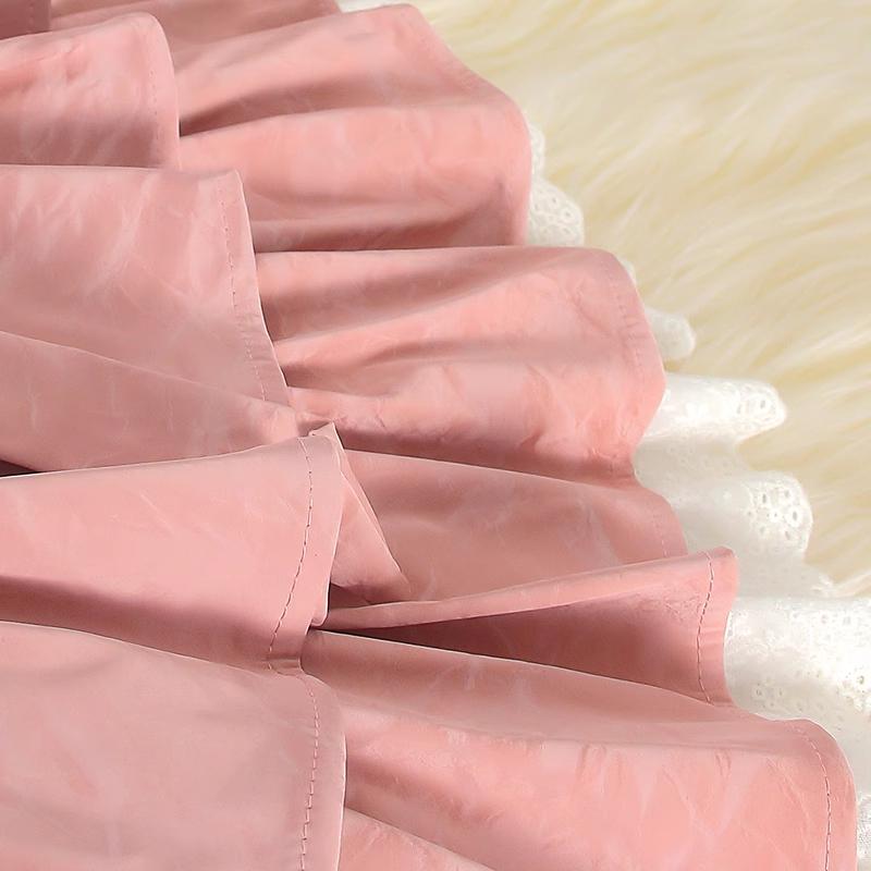Women Pink A-line Pleated Skirt Vintage Fashion 90s Aesthetic Y2k Mini Cake Skirt Harajuku Korean Lolita Skirt 2000s Clothes