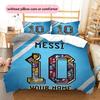 Custom Name Lionel Messi Pattern Bedding Quilt Set  Home Decoration  Gift (1 * duvet cover + 2 * pillowcase  without core)