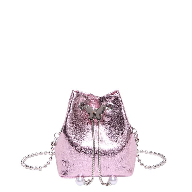 Bags Niche Versatile Chain Bag Women's 2025 New Korean Version Fashion Bright Star Ocean Style Crossbody Bucket Bag