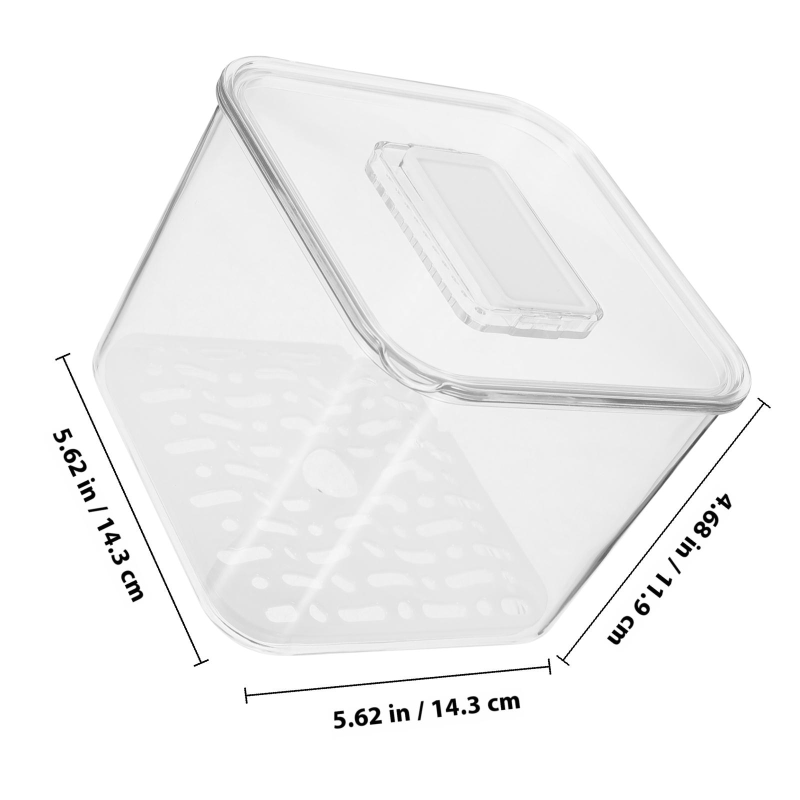 

Refrigerator Organizer Bins for Fruit and Veggies Transparent Design Tight Sealing Keep Food Fresh Large Capacity