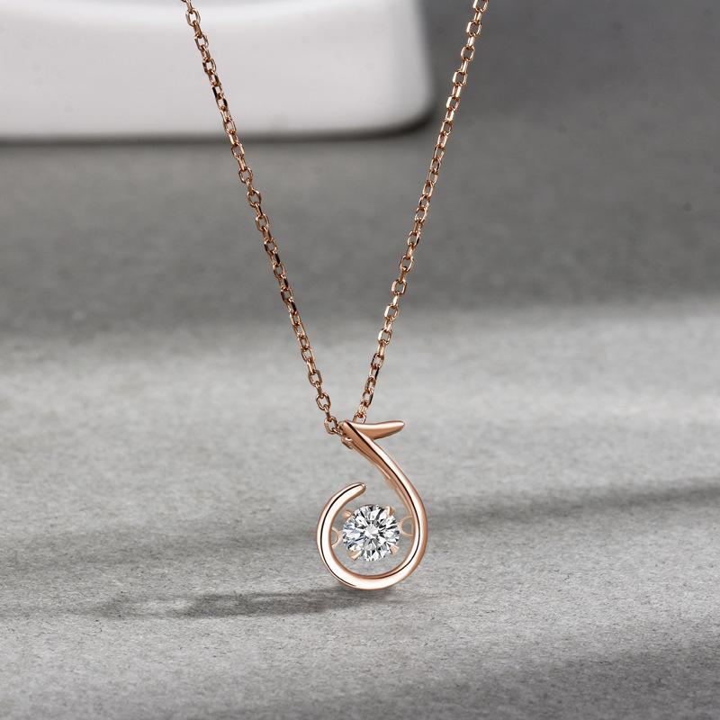 Necklace Female Smart Melody Music Note Simple Pendant Niche Design Sense Collarbone Chain Ins
