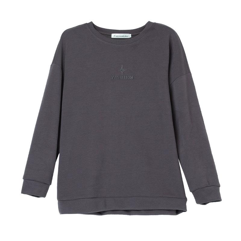 Women's Plus Size Versatile Hoodie - Thin, Long Sleeve, Belly-Covering, Round Neck Top for Spring/Autumn 2025