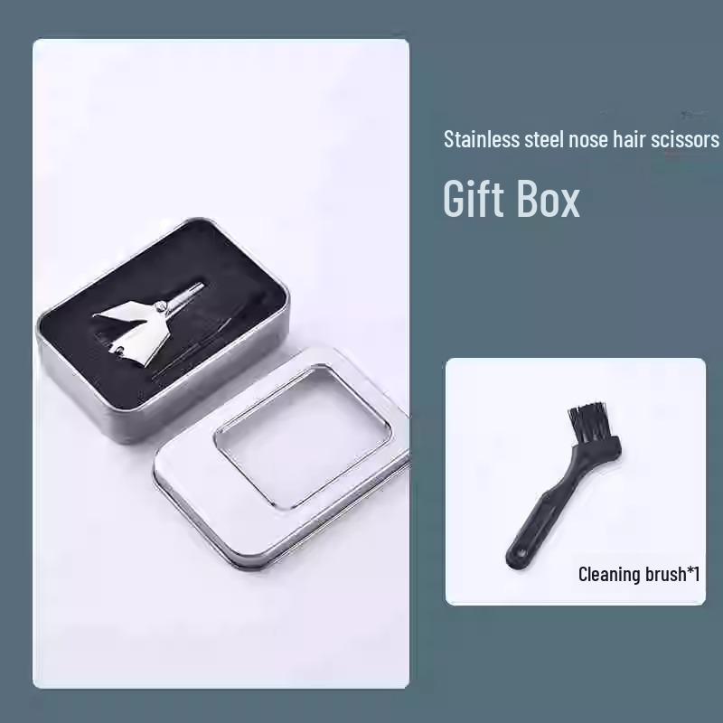 Stainless Steel Manual Nose Hair Trimmer for Men, Round Head, Waterproof.