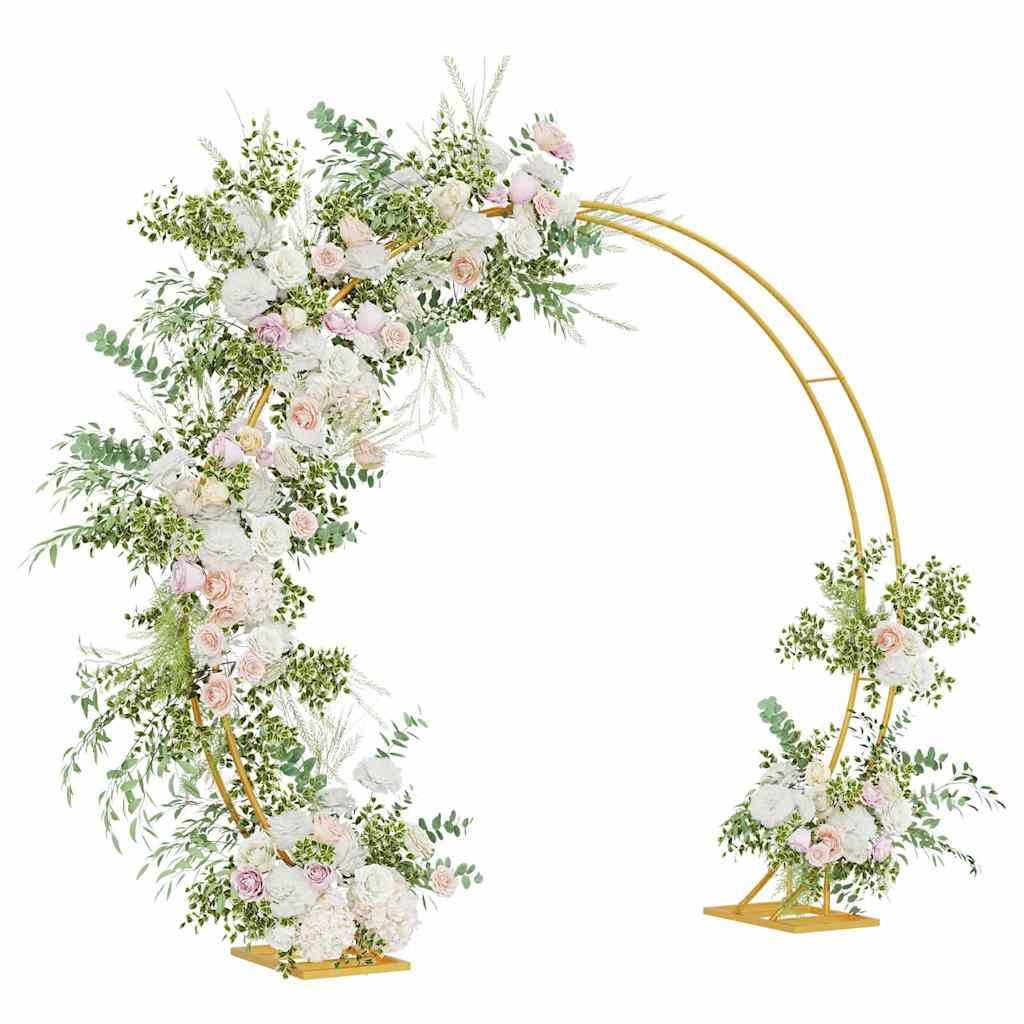 Arco de Casamento Duplo Dourado 220 x 45 x 200 cm Aço