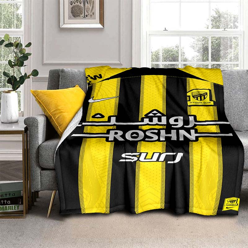 Extra Soft Flannel Soccer Ball Pattern Bedding, Sofa and Camping Blankets - Machine Washable and Comfortable Gift.