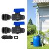 Plastic Rain Barrels Valves Set Includes Watertight Adapters and Thread Seal Tape for Garden Irrigation Systems