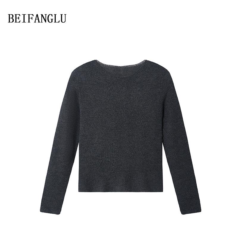Northern Deer Wool & Silk Casual Herringbone Knitwear