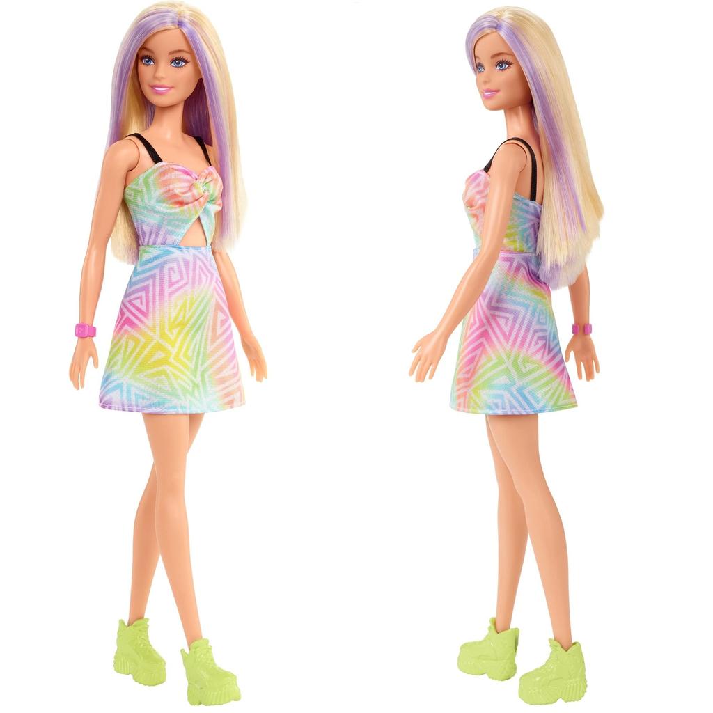 Barbie Fashionista Purple Long Hair Dress-Up Doll with Reusable Plastic Bag (Ages 3 and Up) HBV22