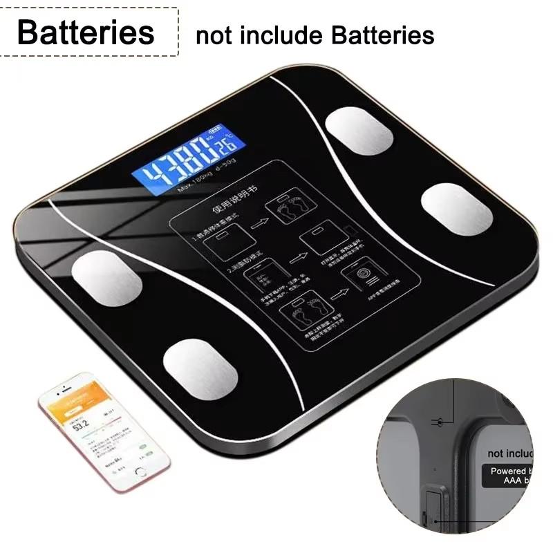 2025 Smart with Smart APP Synchronized Weight Scale Bathroom Digital Scale Bluetooth Body Fat Scale Body Composition Analyzer