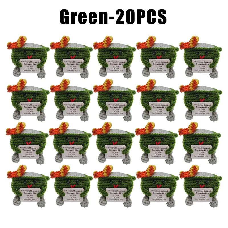 Crochet Dumpster Fire Emotional Support Dumpster Fire Support Coworker Positive Crochet Dumpster Fire Knitting Doll Toy Gifts