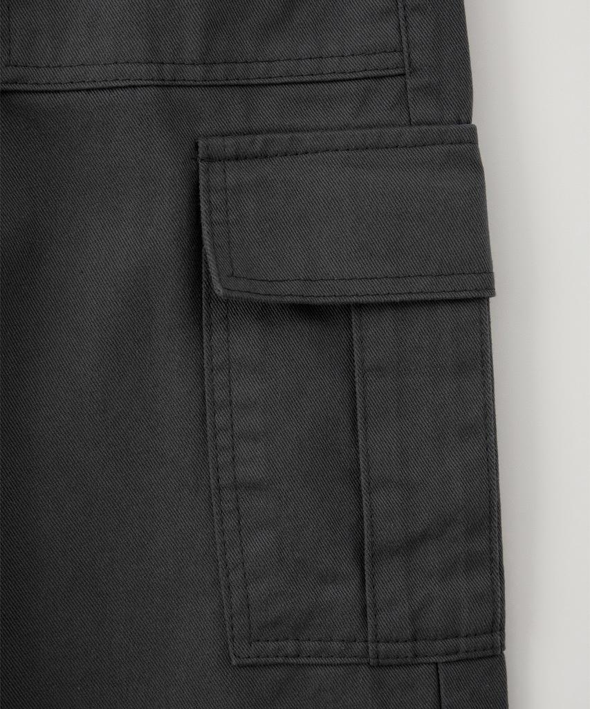 Sseomweeobeoteo Jeep Wide Cargo Pants - Charcoal