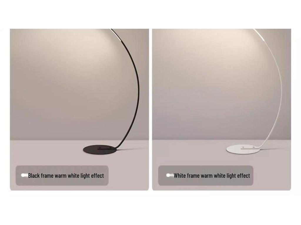 Minimalist Curved LED Floor Lamp for Living Room Art Showrooms