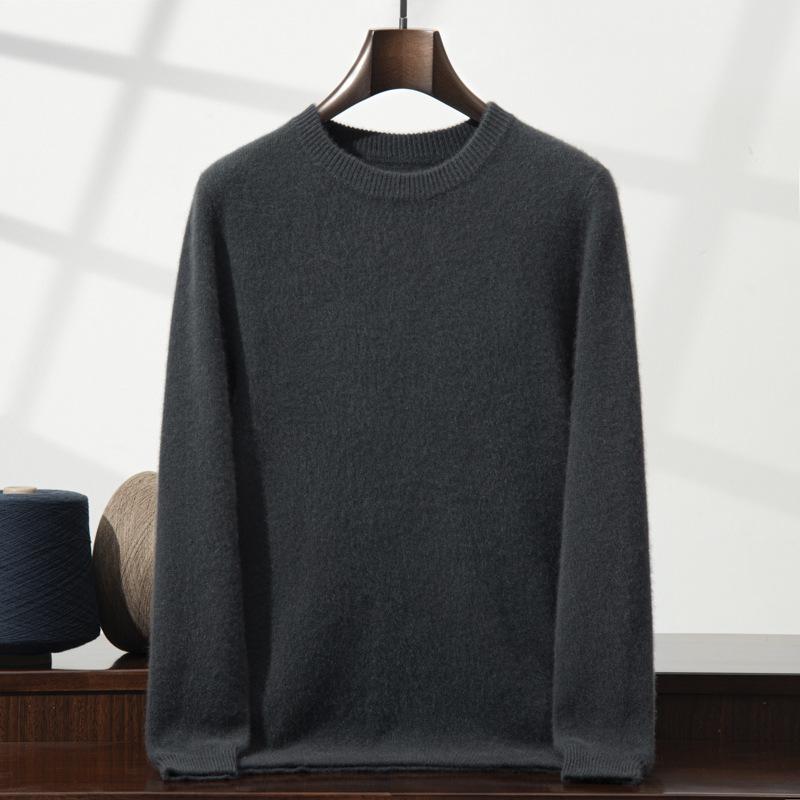 Men's Half-High Collar Thickened Cashmere Sweater - Soft Seven-Gauge Knit for Autumn/Winter