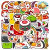 50 Sushi Graffiti Stickers New Products Cute Style Creative Food Stickers Personalized Decoration Waterproof Stickers