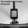 Out Front Bike Mount Aluminum Alloy Bracket with Replaceable Bike Computer Base Adjustable Integrated Out Front Bicycle Mount for Garmin Edge