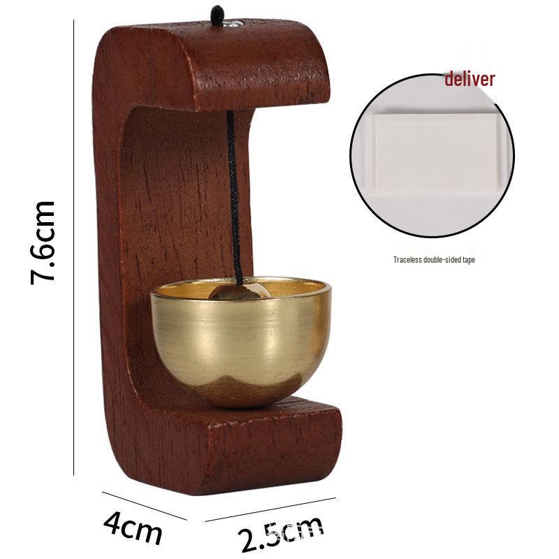 Magnetic Wooden Wind Chime Doorbell - Chinese Style Entrance Decor