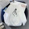 Plus Size Printed Fleece Hoodie Women Long Sleeve Casual Loose Fit Sweatshirt