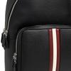 Bally Mythos Silver Logo Letter Stripe Detail Leather Backpack Unisex Backpack Black 6308460