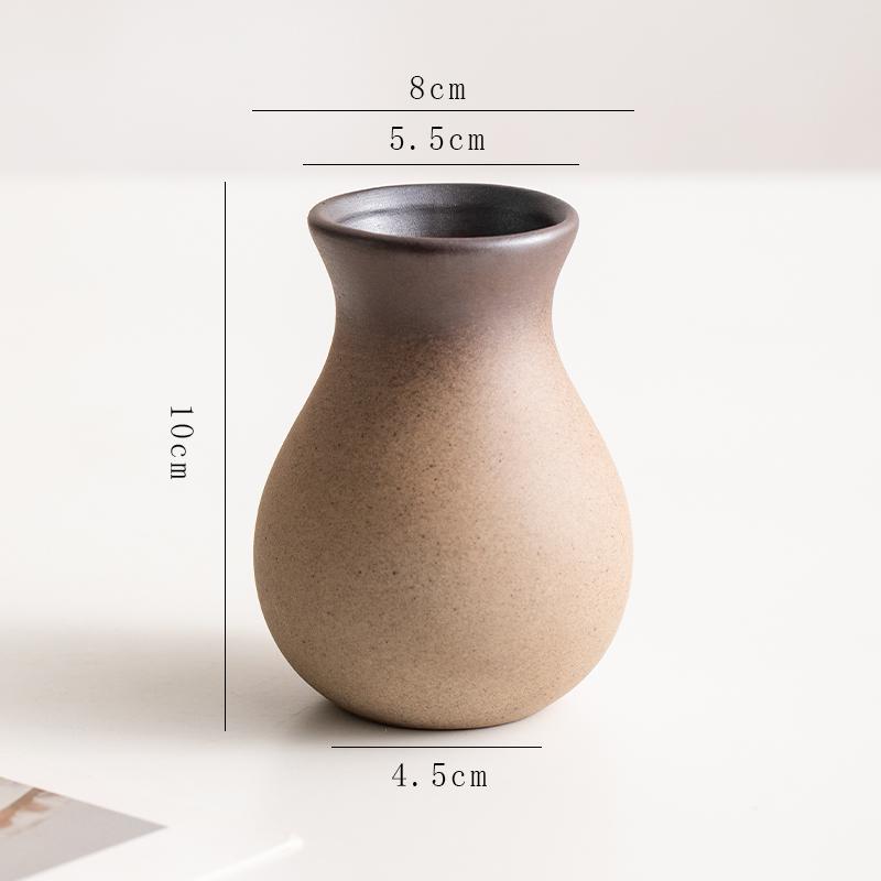 Retro Ceramic Vase for Dry Flowers & Green Plants - Living Room & Study Decor