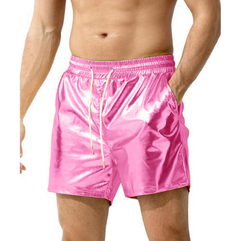 Men's Cross-border Patent Leather Beach Shorts: Casual Three-Color Design