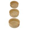 3PCS Woven Storage Bowls Large Capacity Exquisite Clear Grain Decorative Woven Serving Basket Bowl