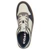 Coach C201 Synthetic Leather Cowhide Round Toe Lace-Up Low-Top Sneakers Men Sneakers Blue Gray CZ315-P2V