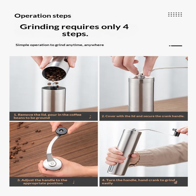 Manual Coffee Grinder Hand Steel Core Coffee Grinding Hand Mill Cafe Burr Mill Grinder Coffee Machine