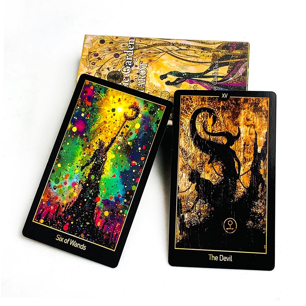 Newest Cosmic Garden Tarot Deck Tarot Cards Fortune Telling Game Card Divination Fate Party Oracle Board Game Family Party Game
