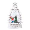 Christmas Snow Ball Lantern Lighted Santa And Christmas Tree Scene Glittering Water Snow Ball Decoration for Home Desktop Decor