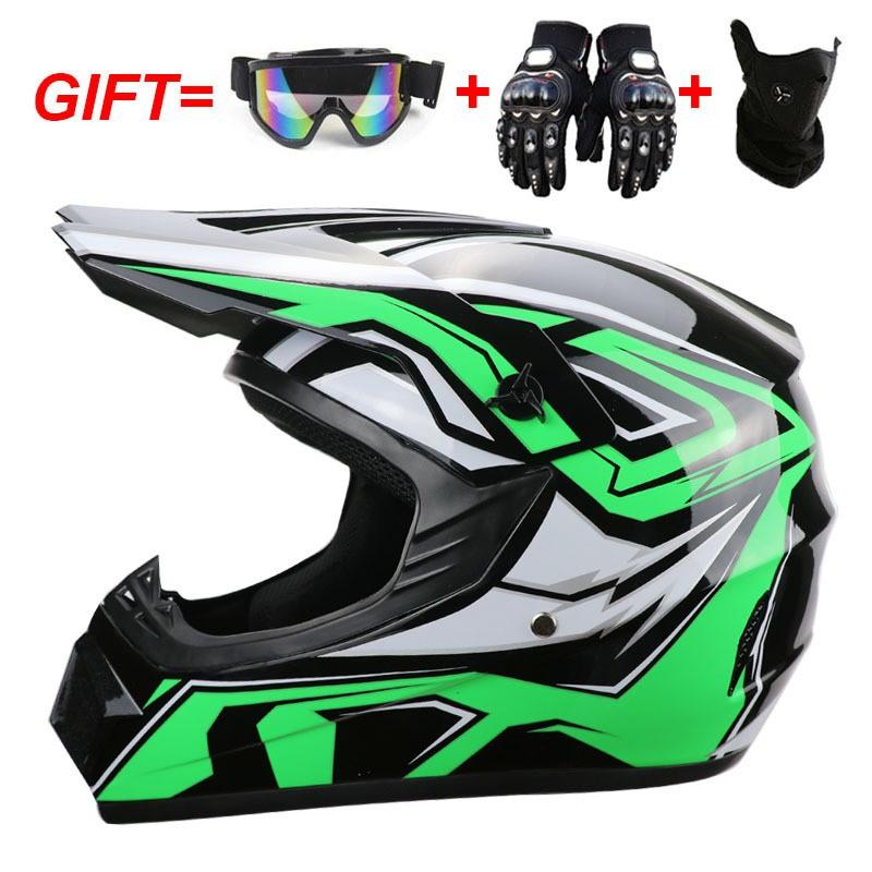 Full Face Off-Road Helmet ATV Dirt Bike Mountain Downhill Youth Kart Racing Safety Gear