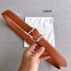 New 3.5cm high-quality first-layer cowhide MIU belt decorative buckle with jacket pants leather belt