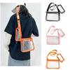 PVC Transparent Shoulder Bag 2 IN 1 Adjustable Shoulder Straps Casual Clear Crossbody Bag Fashion Couple Bag for Boys & Girls