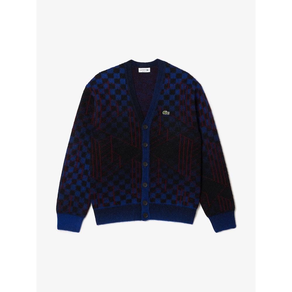 

LACOSTE Men s Monogram Jacquard Cardigan AH0819 53N NIN Q2NAH0819 53NNIN
