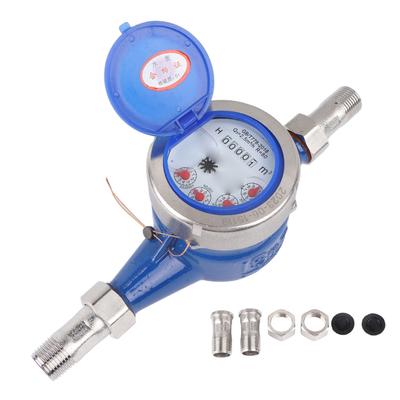 DN15 Mechanical Water Meter Stainless Steel Rotor Type Water Flow Meter for Home Commercial Industry
