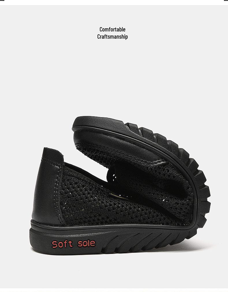 Men's Breathable Mesh & Cowhide Slip-On Loafers