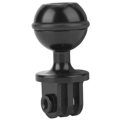 Metallo 360 gradi Supporto Testa a Sfera Rotante Montatura Adattatore Base Braccio Lampada Fotografia (Nero)