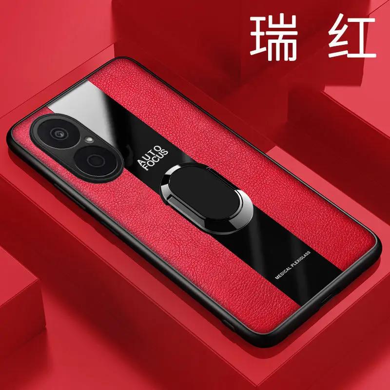 For Huawei Nova Y73 Magnetic Ring Stand Holder Phone Case For Huawei Nova Y73 5G Luxury Leather Shockproof Bumper Back Cover