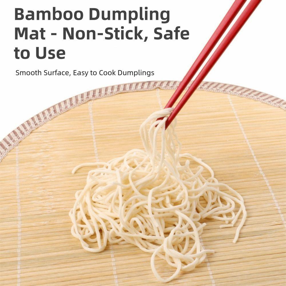 30/40/50cm Bamboo Dumpling Tray Eco-Friendly Dumpling Display Pad Food Storage Plate  Food Storage
