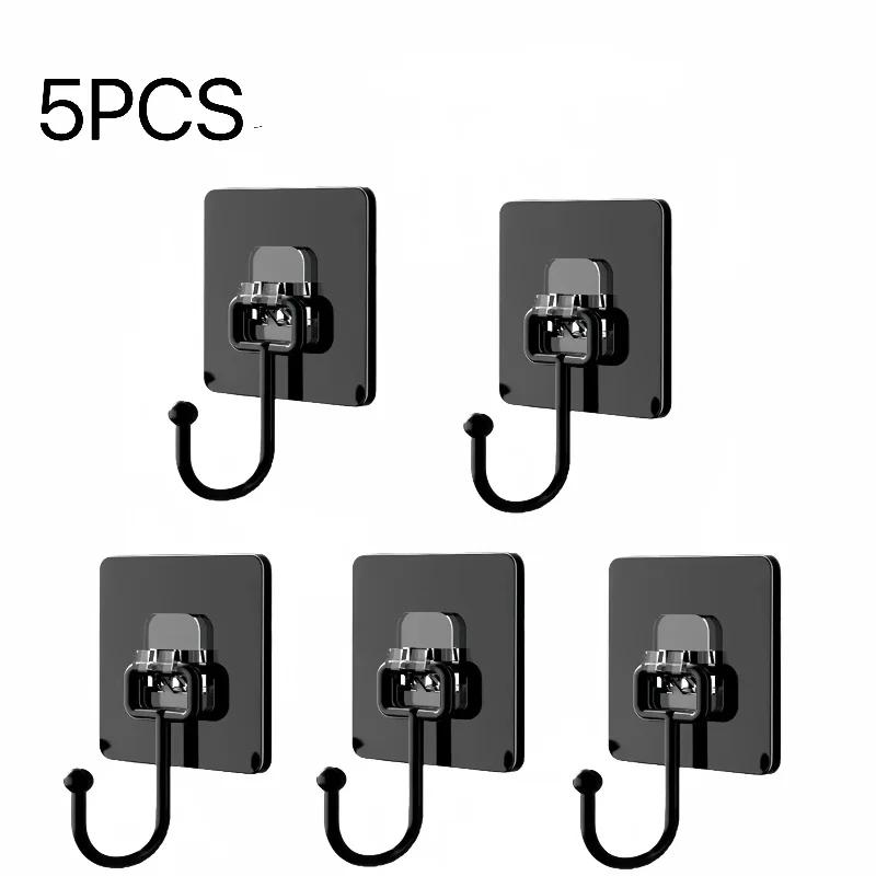 Stora krokar Heavy Duty 22 lbs vattentäta självhäftande väggkrokar spikfria genomskinliga vattentäta krokar för kök badrum