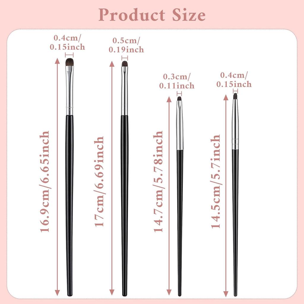 8PCS Eye Makeup Brush Sets, Mini Smudge Brush for Eyeliner Small Eyeshadow Brushs Set Small Makeup Brushes Soft Eyeshadow Eyeliner Brushes for Powder