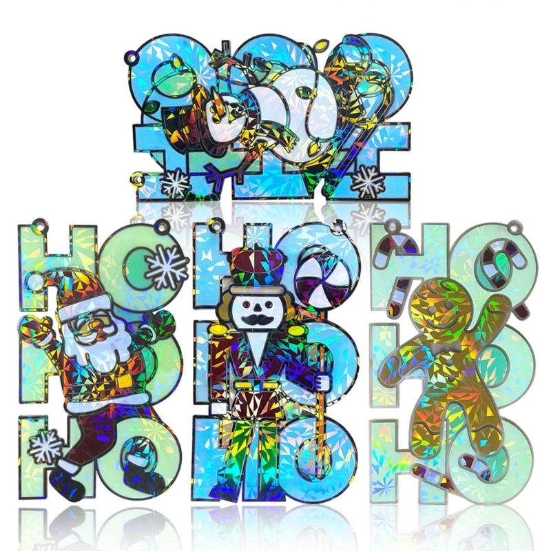 DIY Holographic Silicone Molds Christmas Pendant Mold DIY Crafts Moulds Hand-Making Craft Supplies Suitable for Pendant